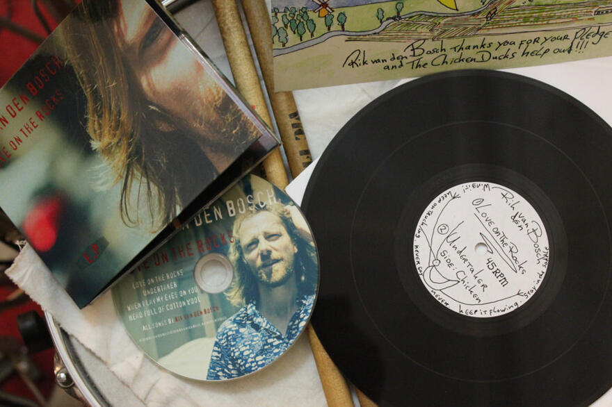Rik Van Den Bosch album 'Love on The rocks' printed on vinyl and cd Rik Van Den Bosch album 'Love on The rocks' printed on vinyl and cd